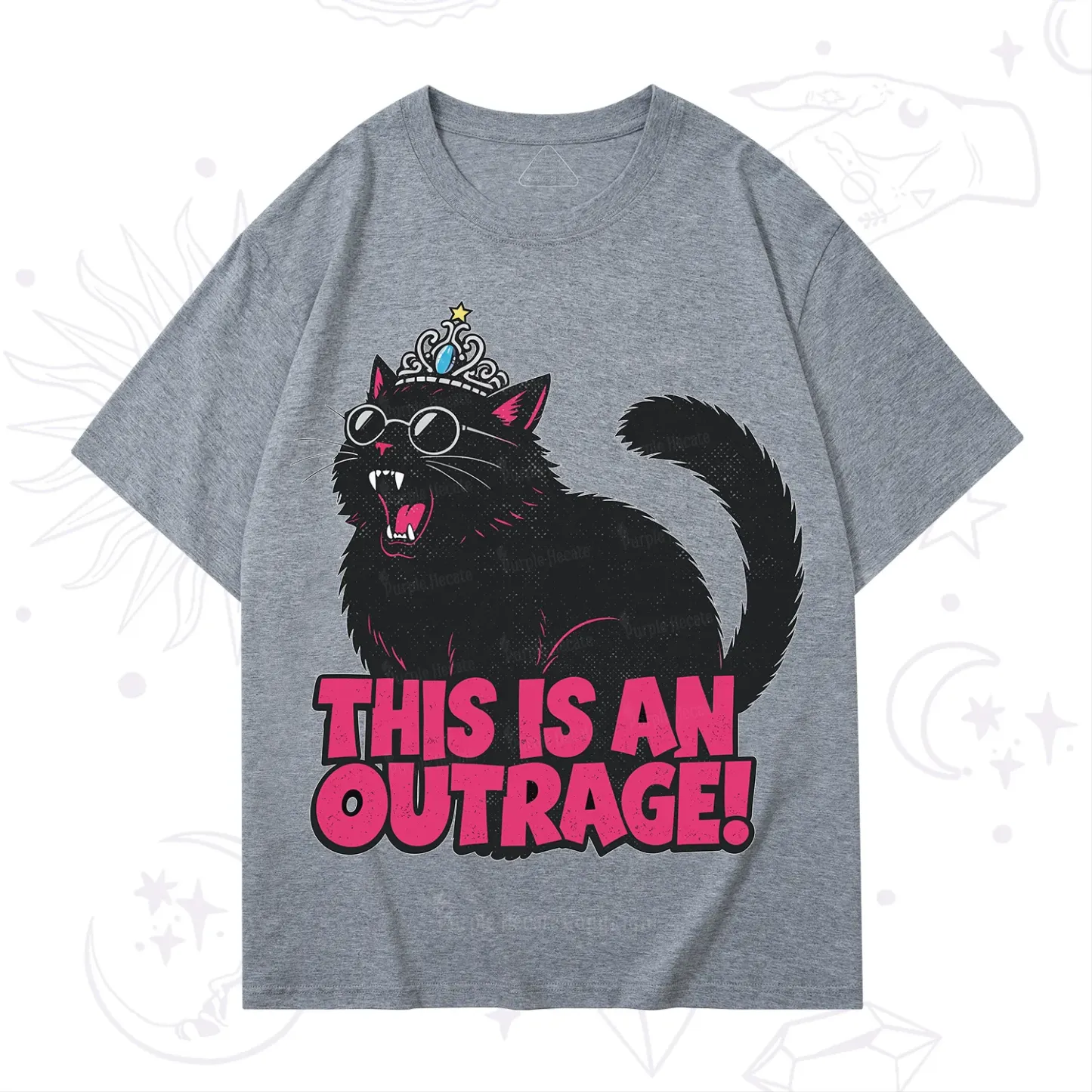 Purplehecate This is an outrage Princess Cat T-Shirt