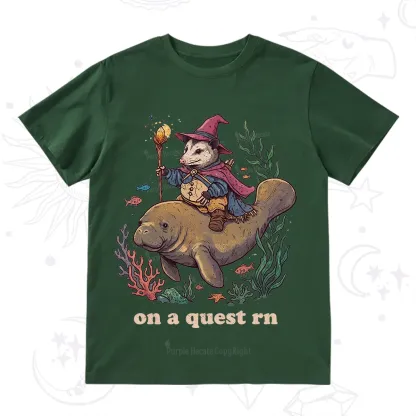 Purplehecate Opossum Wizard on Sea Quest T-Shirt