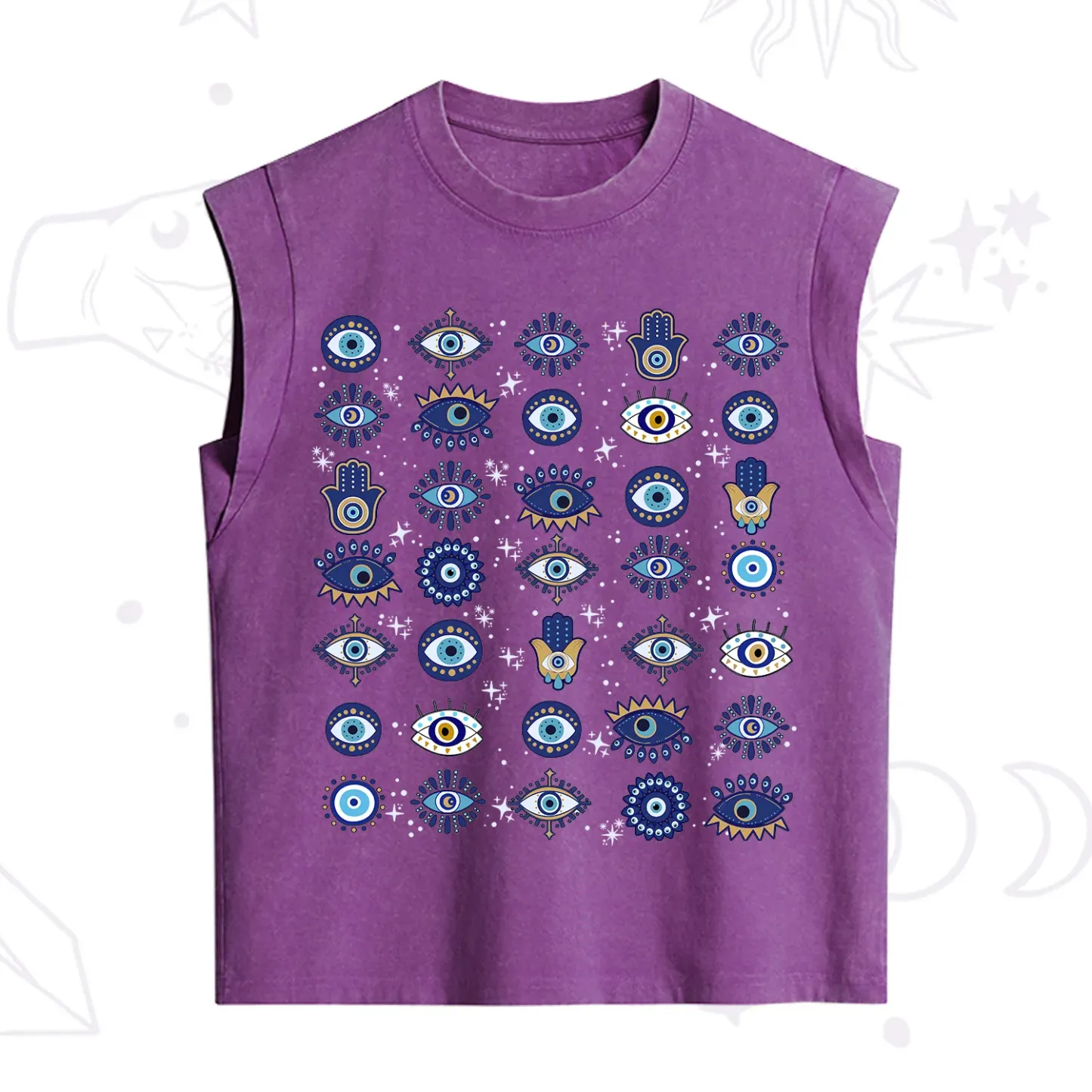 Purplehecate Evil Eye Protection Vintage Washed Tank