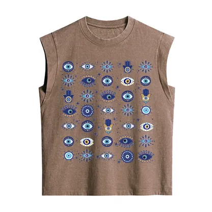 Purplehecate Evil Eye Protection Vintage Washed Tank