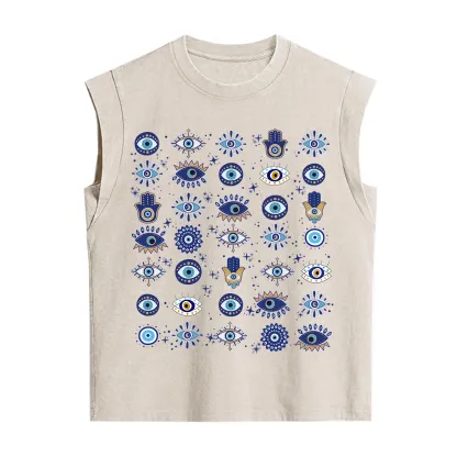 Purplehecate Evil Eye Protection Vintage Washed Tank