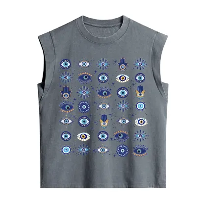 Purplehecate Evil Eye Protection Vintage Washed Tank