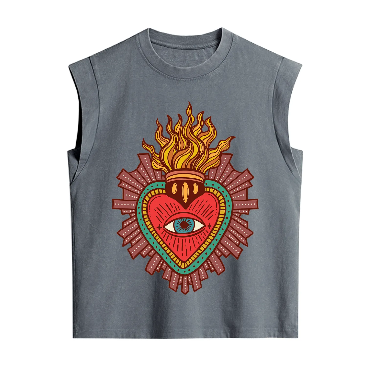 Purplehecate Sacred Heart Vintage Washed Tank