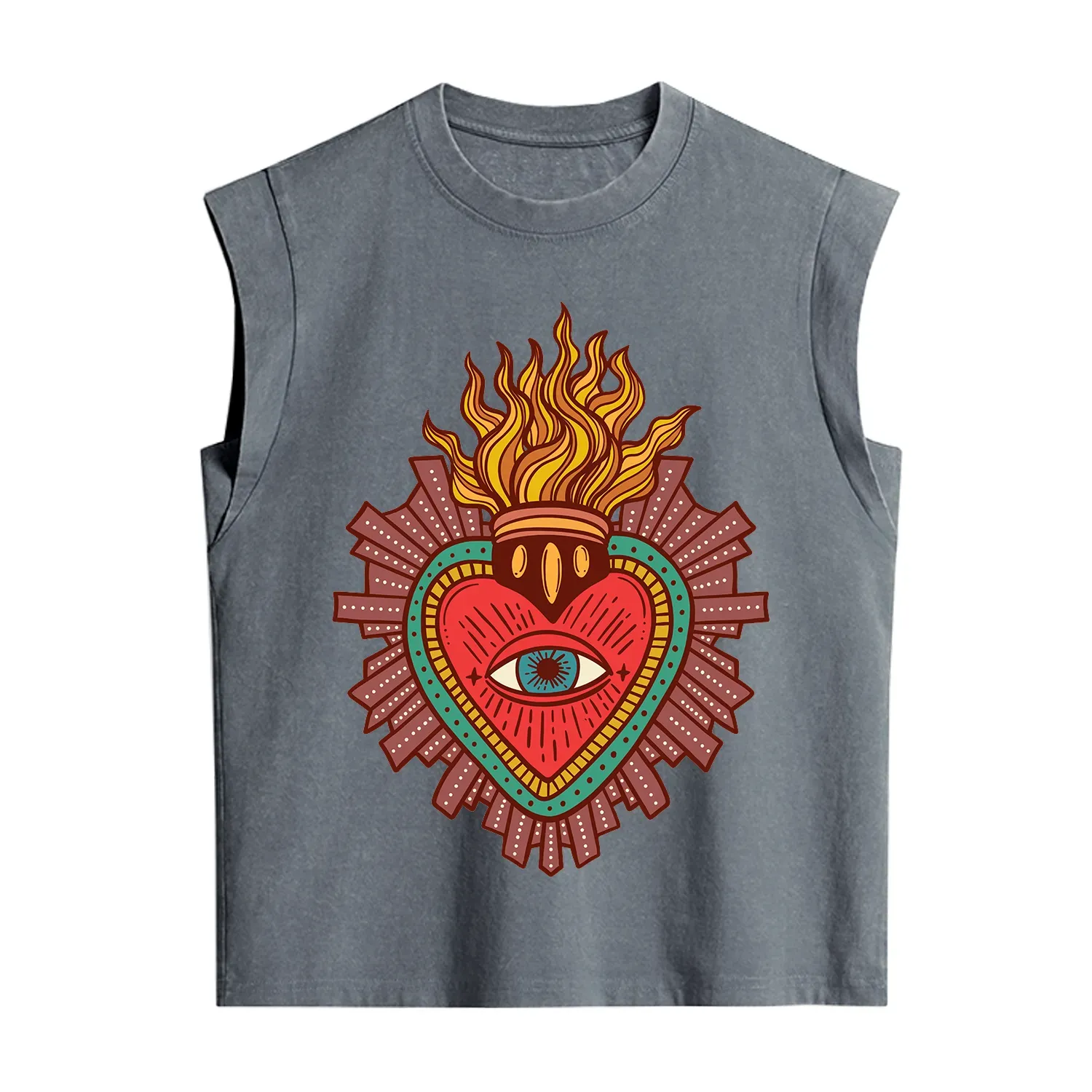 Purplehecate Sacred Heart Vintage Washed Tank