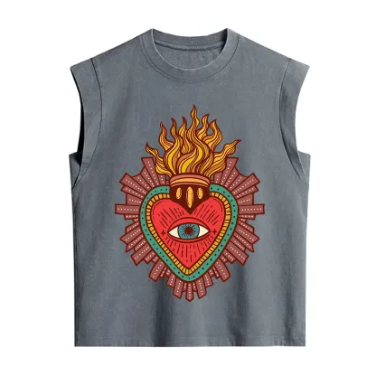 Purplehecate Sacred Heart Vintage Washed Tank