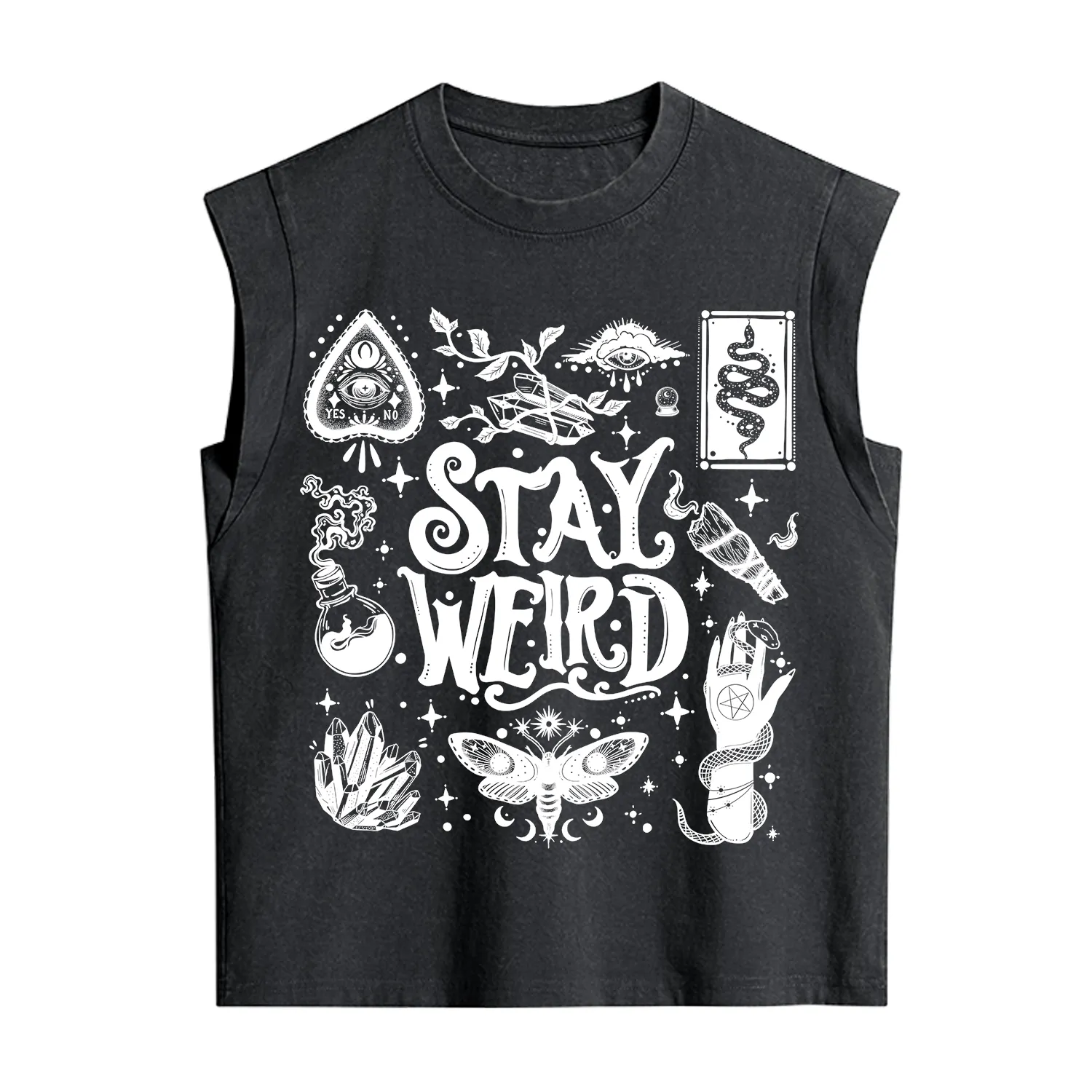 Purplehecate Stay Weird and Witchy Vintage Washed Tank