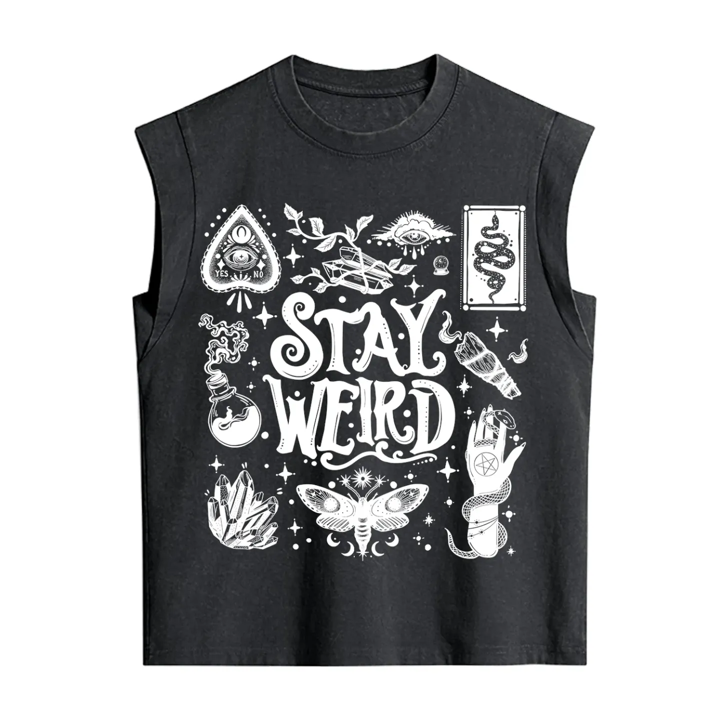 Purplehecate Stay Weird and Witchy Vintage Washed Tank