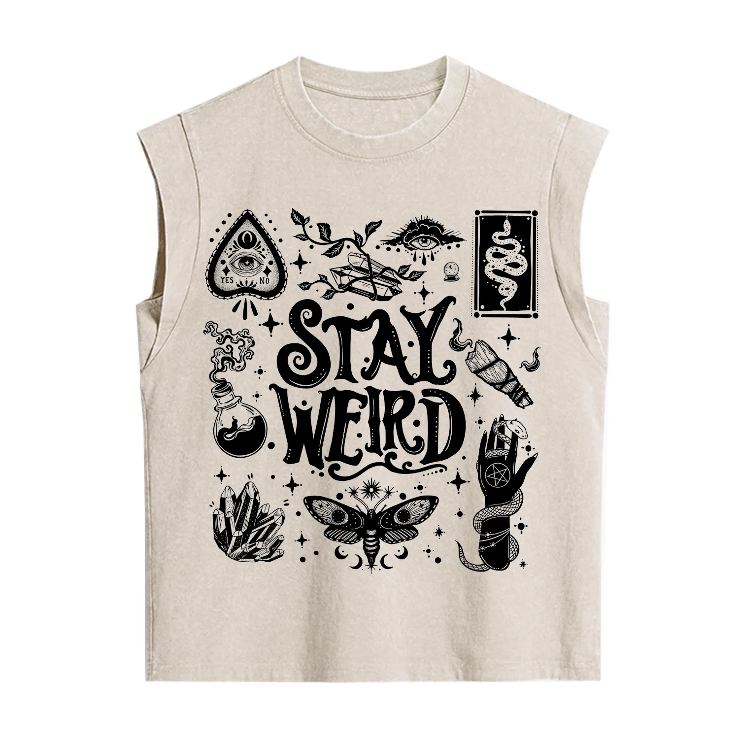 Purplehecate Stay Weird and Witchy Vintage Washed Tank