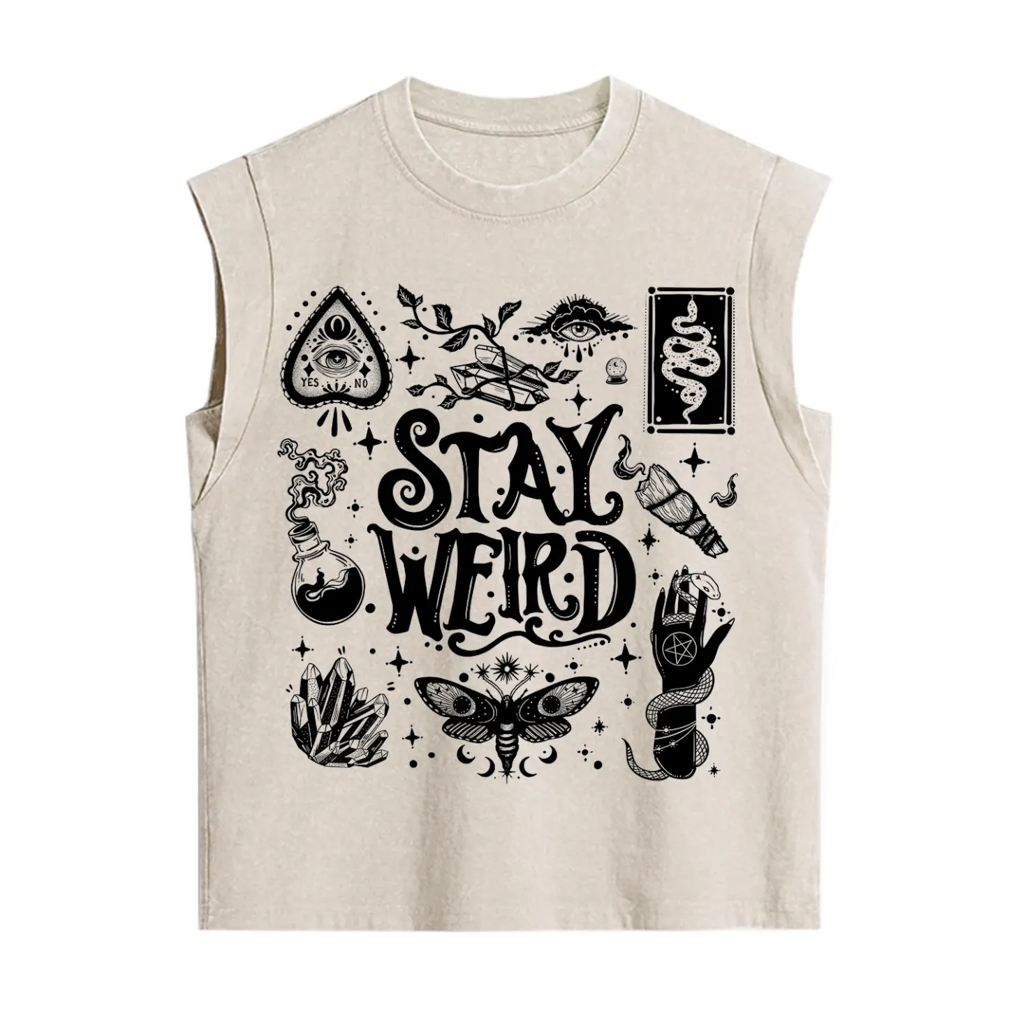 Purplehecate Stay Weird and Witchy Vintage Washed Tank