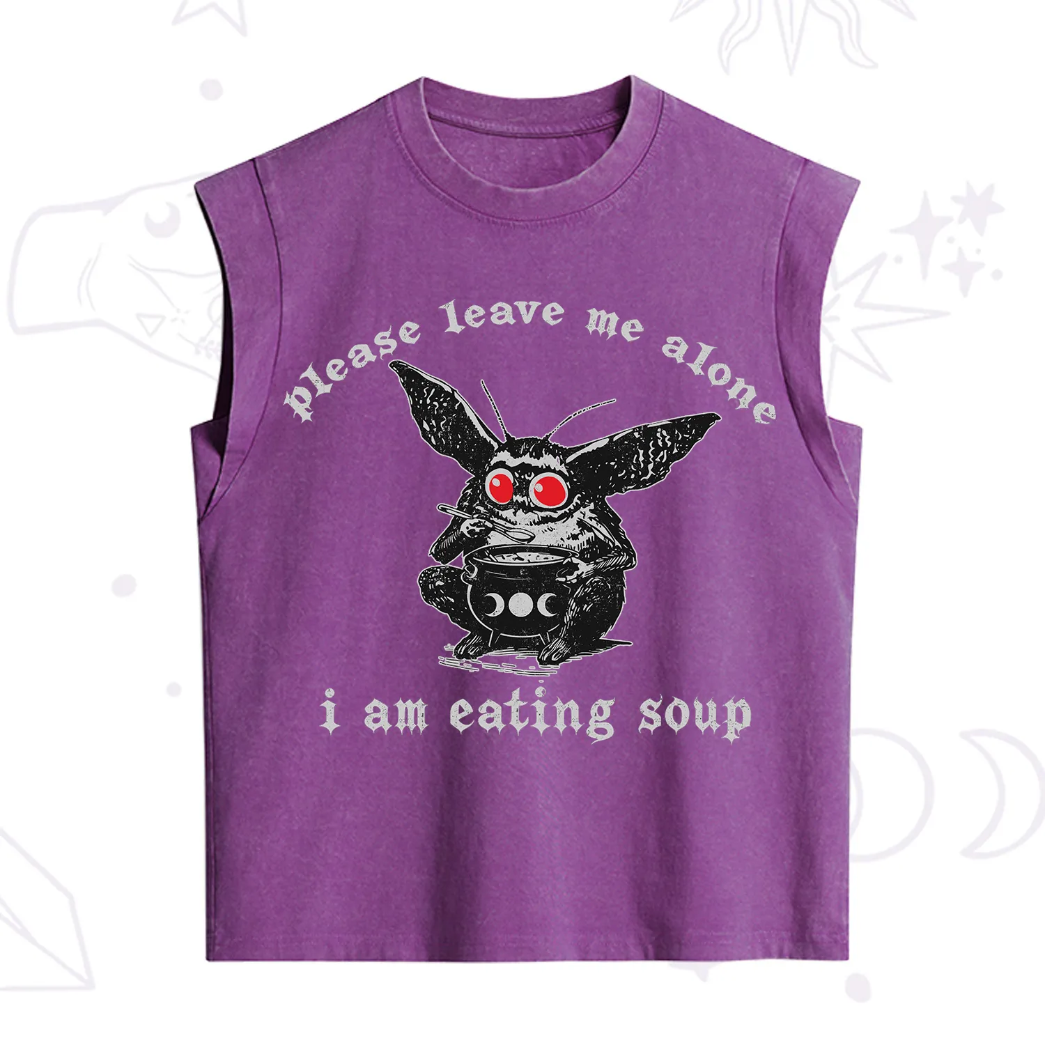 Purplehecate Mothman Eating Soup Vintage Washed Tank