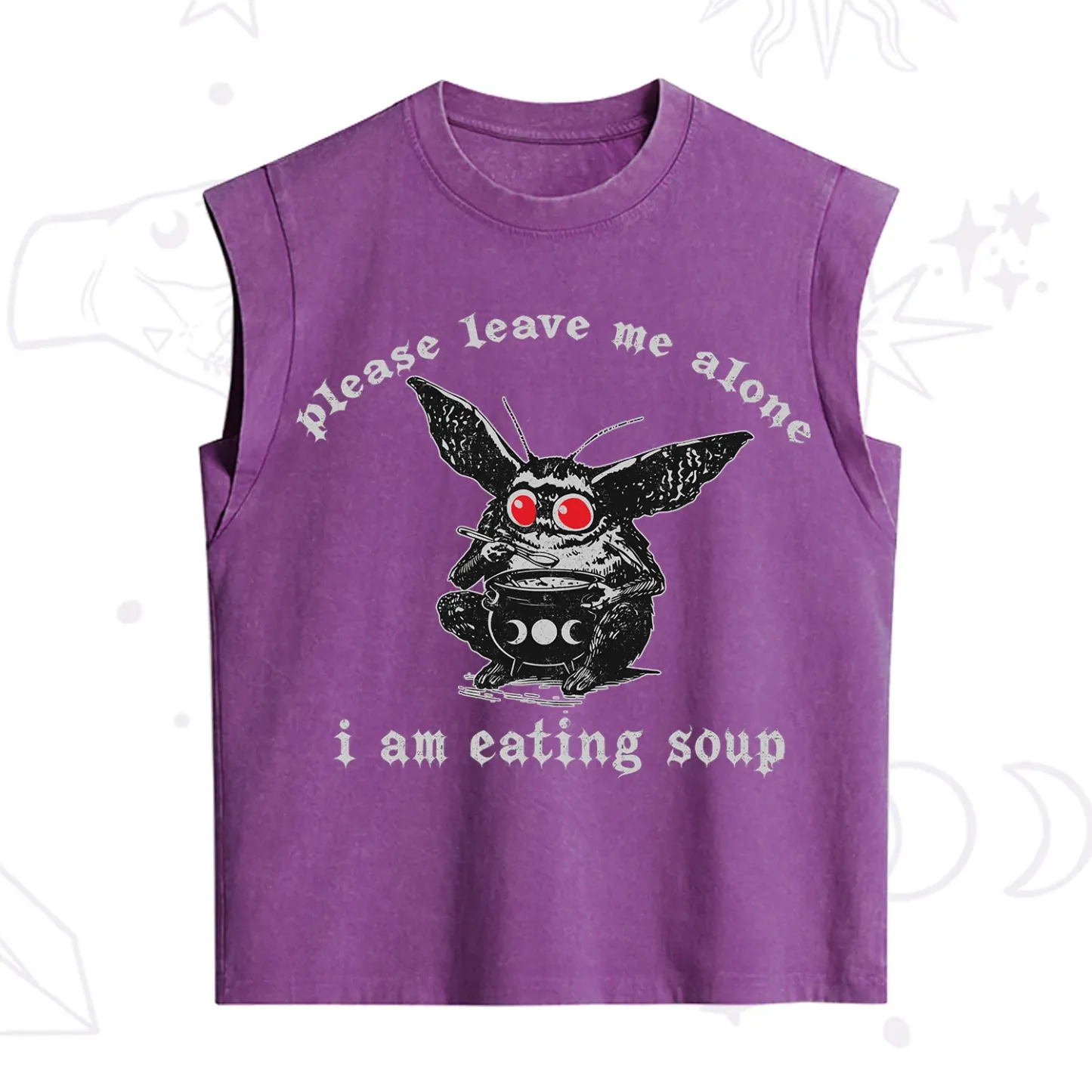 Purplehecate Mothman Eating Soup Vintage Washed Tank