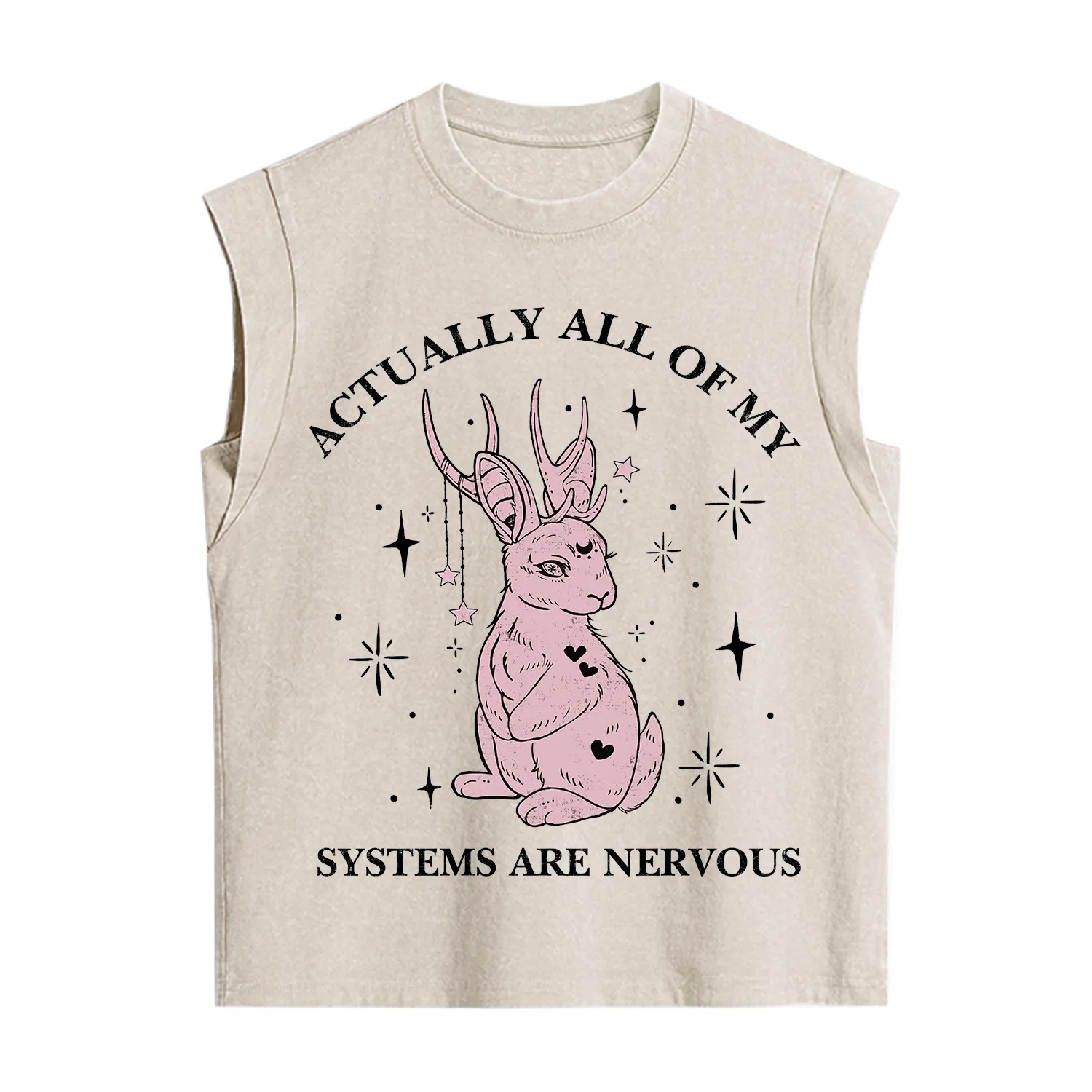 Purplehecate Actually All Of My Systems Are Nervous Vintage Washed Tank