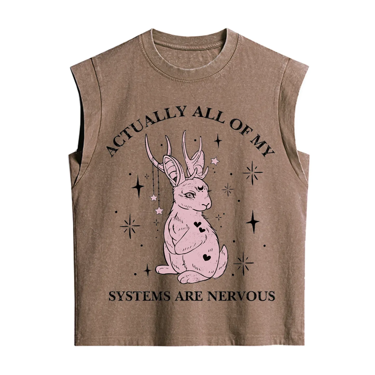 Purplehecate Actually All Of My Systems Are Nervous Vintage Washed Tank