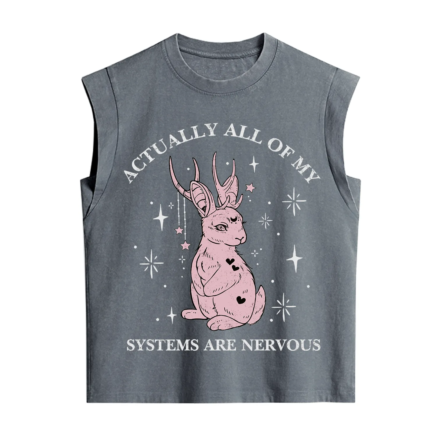 Purplehecate Actually All Of My Systems Are Nervous Vintage Washed Tank
