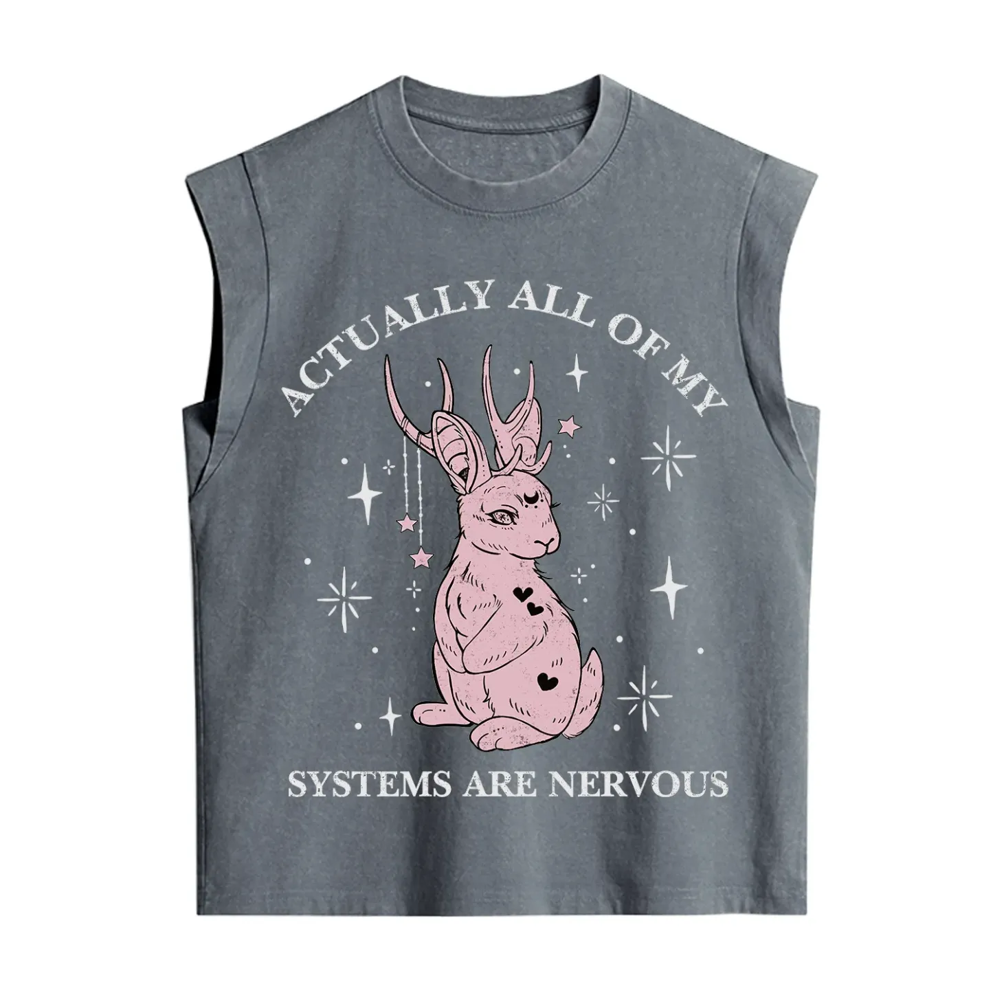 Purplehecate Actually All Of My Systems Are Nervous Vintage Washed Tank