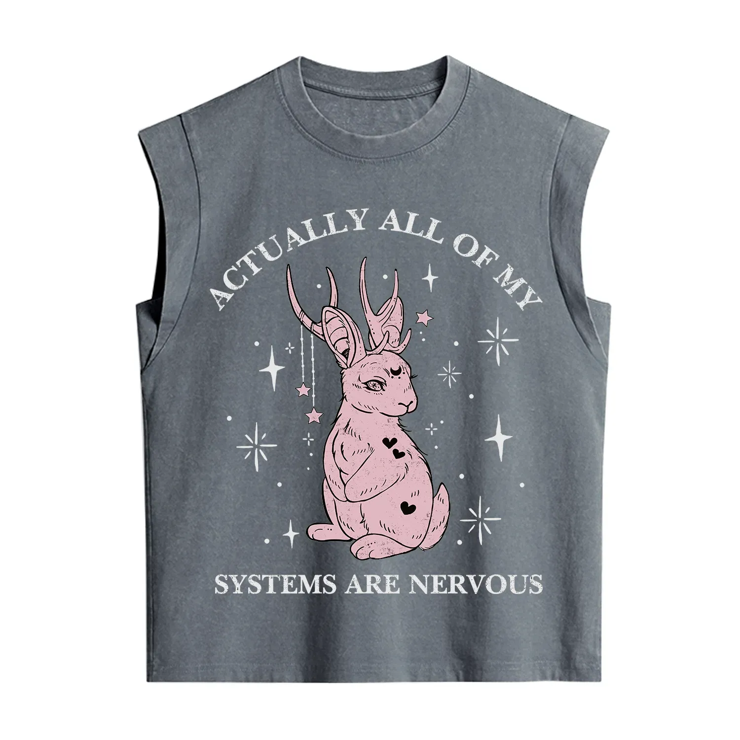 Purplehecate Actually All Of My Systems Are Nervous Vintage Washed Tank