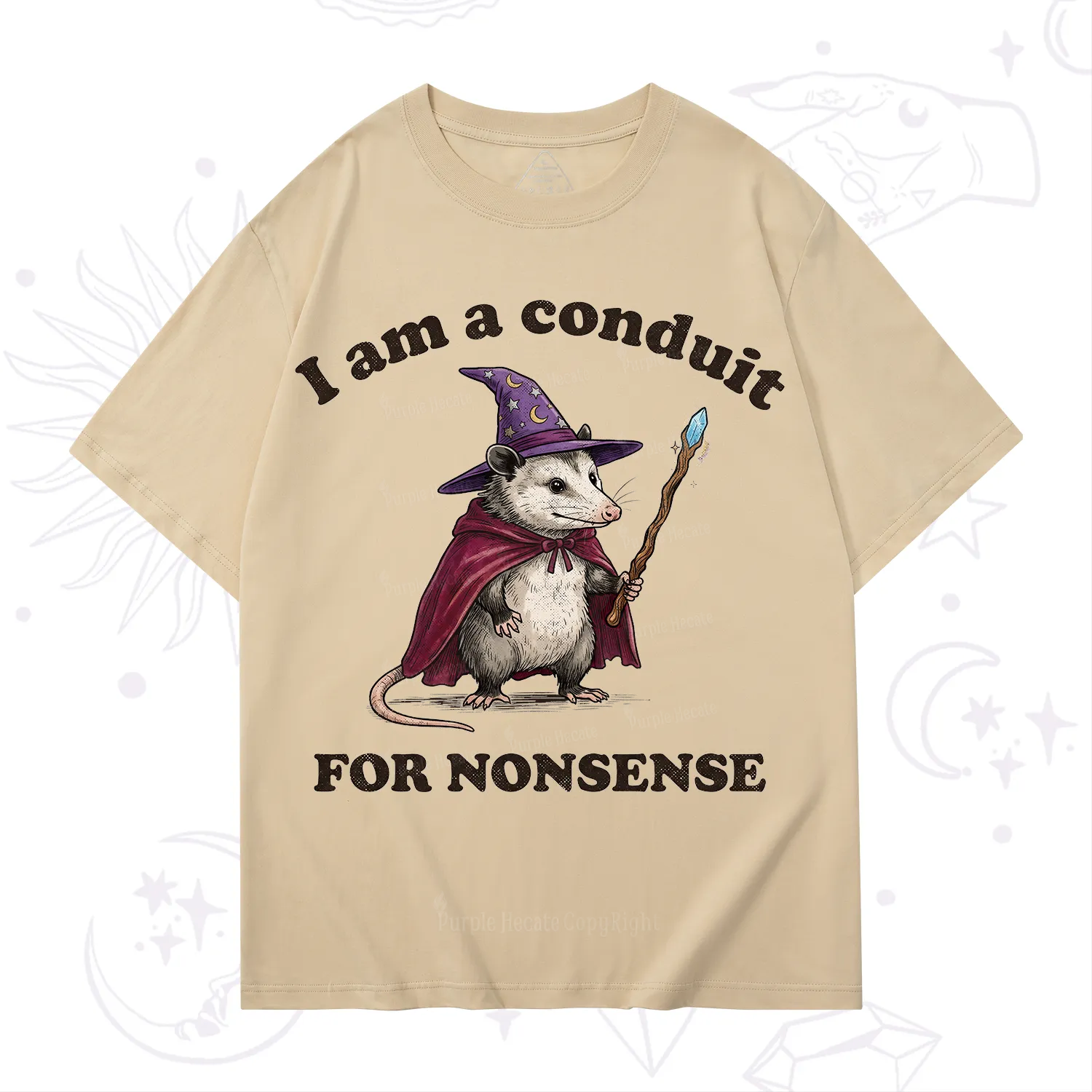 Purplehecate I Am A Conduit for Nonsense Possum T-Shirt