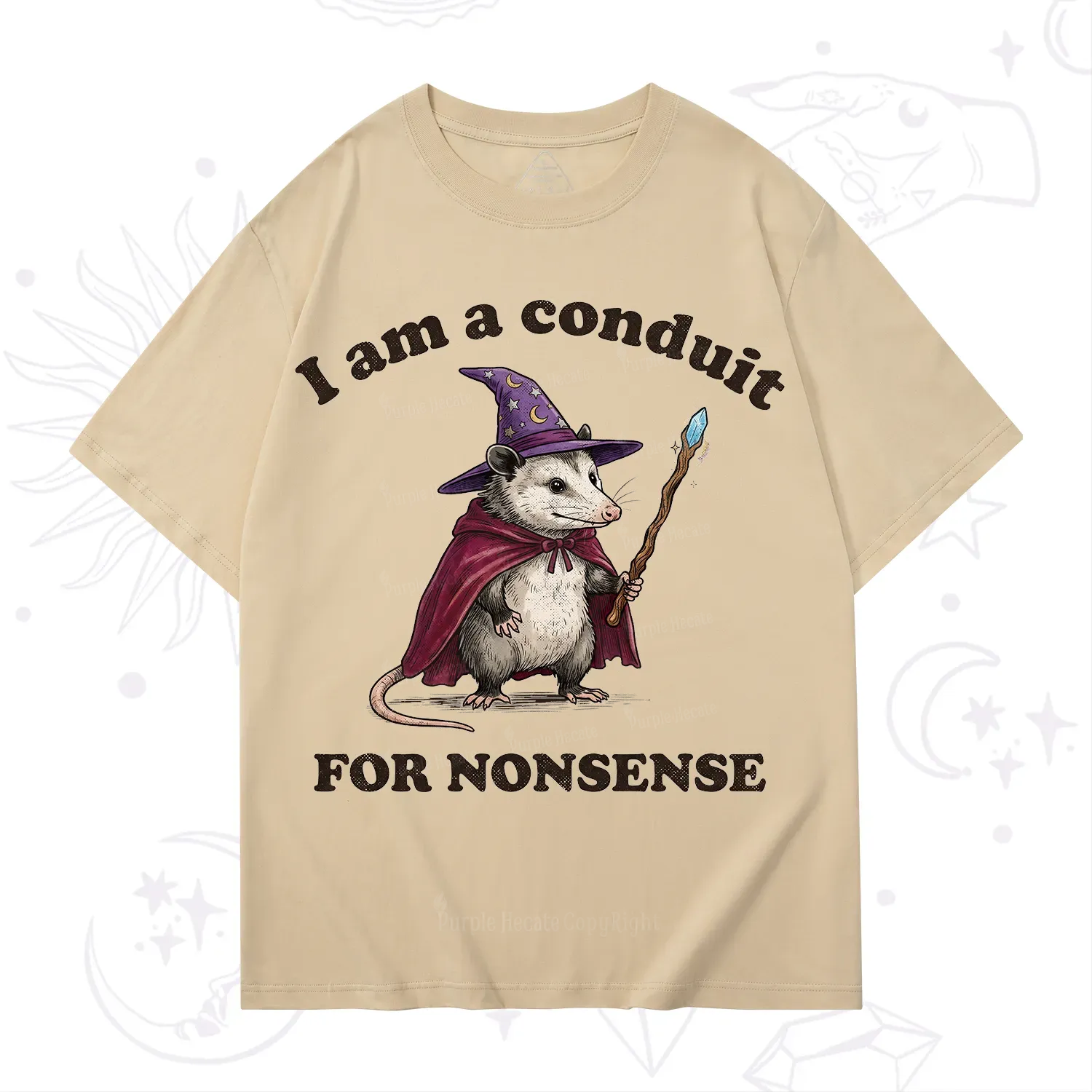 Purplehecate I Am A Conduit for Nonsense Possum T-Shirt