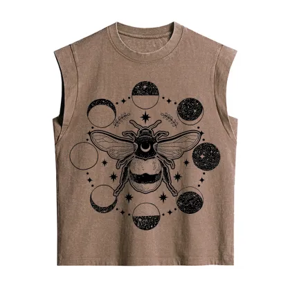 Purplehecate Moon Bee Vintage Washed Tank