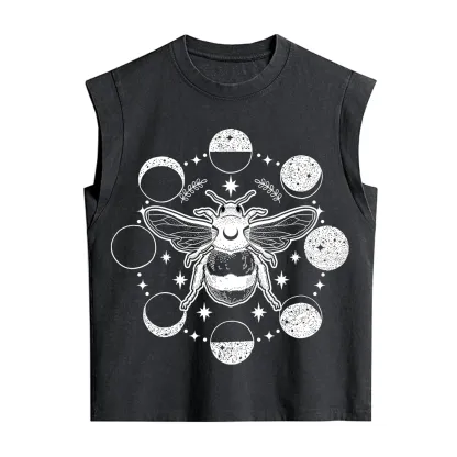 Purplehecate Moon Bee Vintage Washed Tank