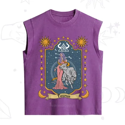 Purplehecate Taurus Zodiac Vintage Washed Tank