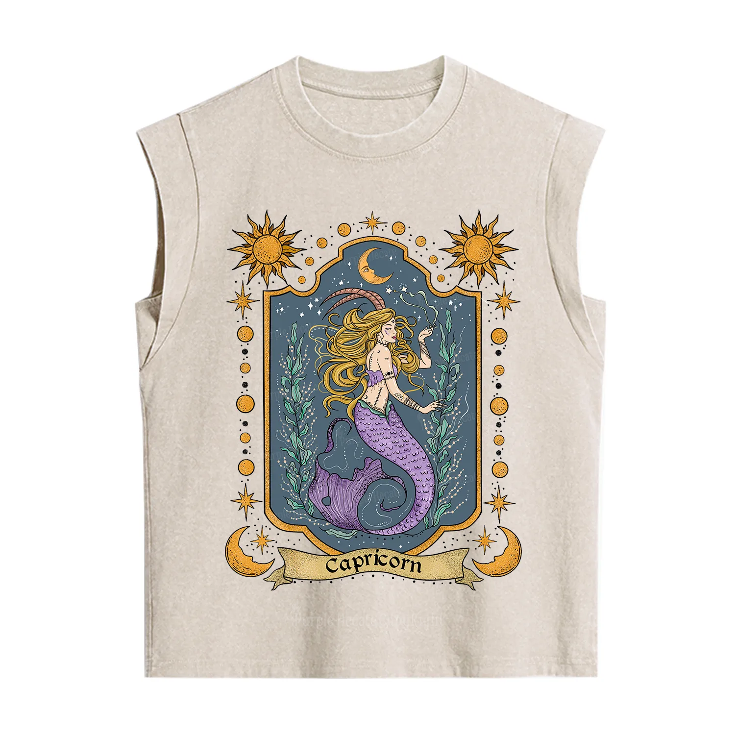 Purplehecate Capricorn Zodiac Vintage Washed Tank