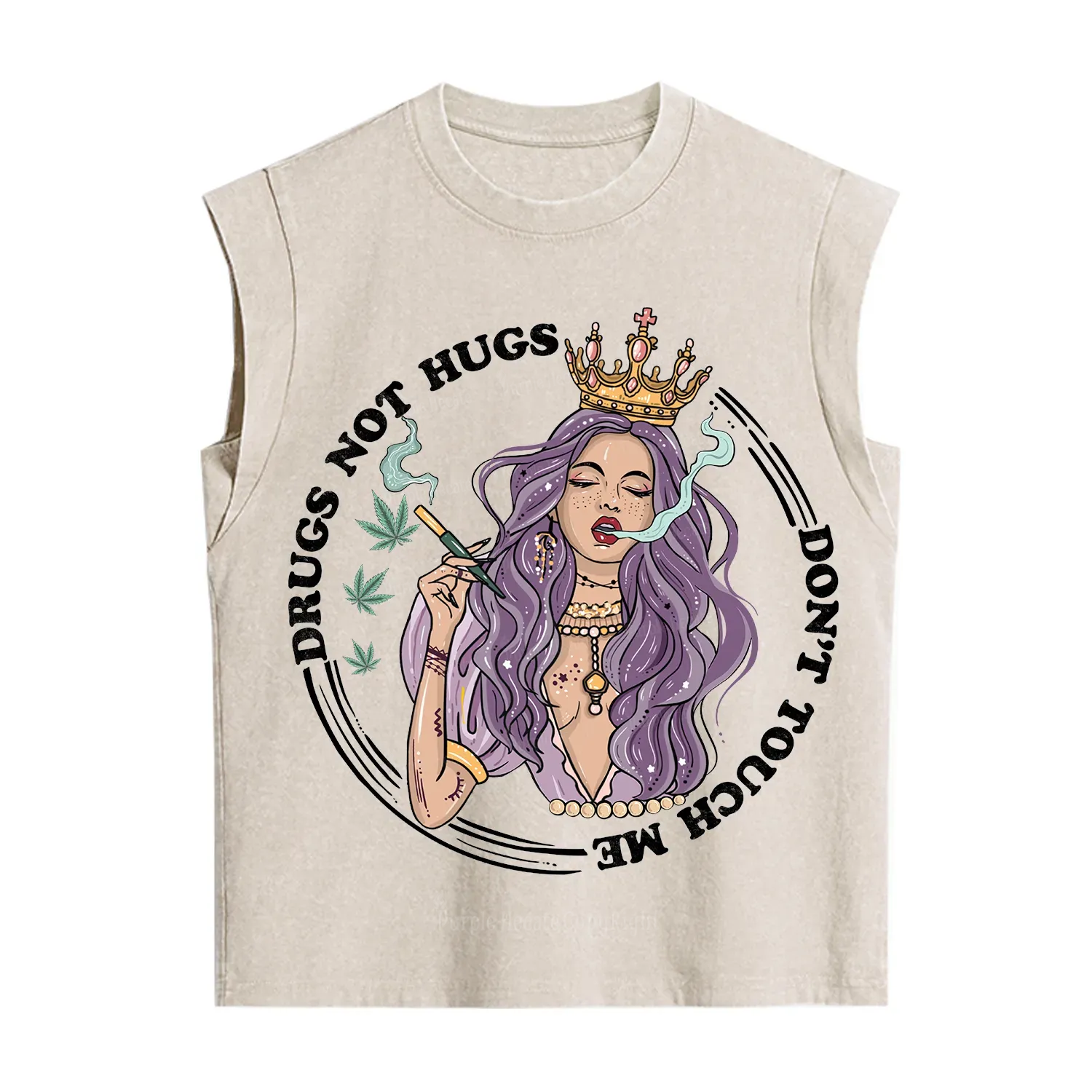 Purplehecate Weed Be Sarcastic Vintage Washed Tank