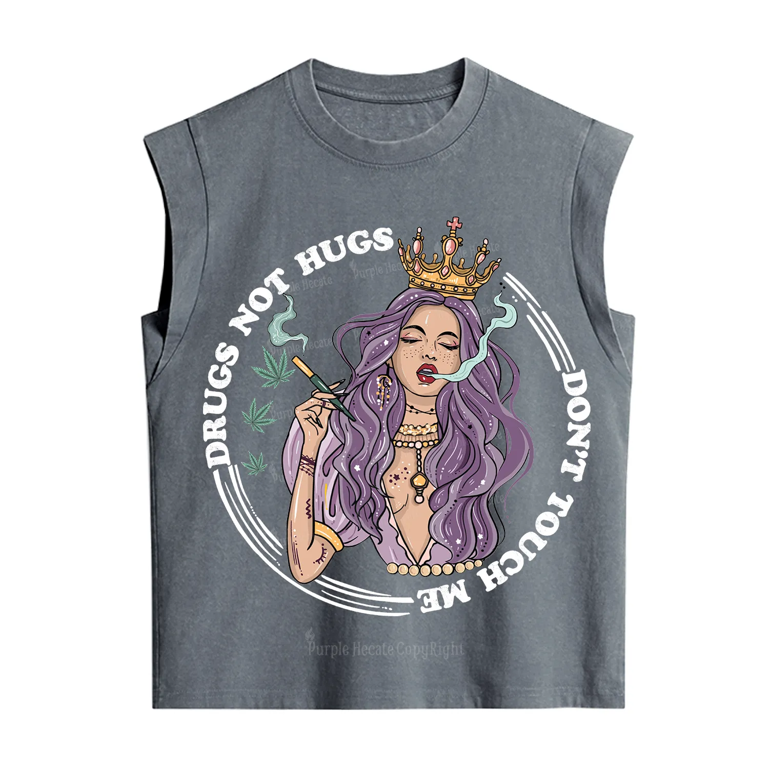 Purplehecate Weed Be Sarcastic Vintage Washed Tank