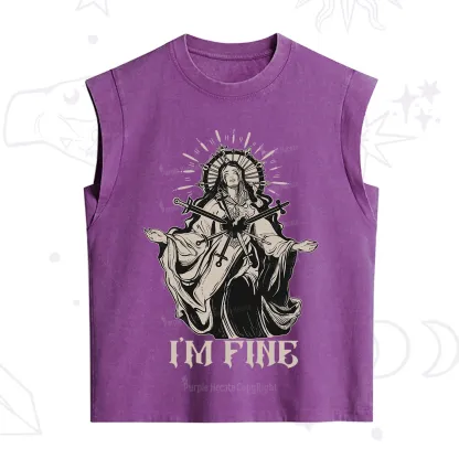 Purplehecate I'm Fine Vintage Washed Tank