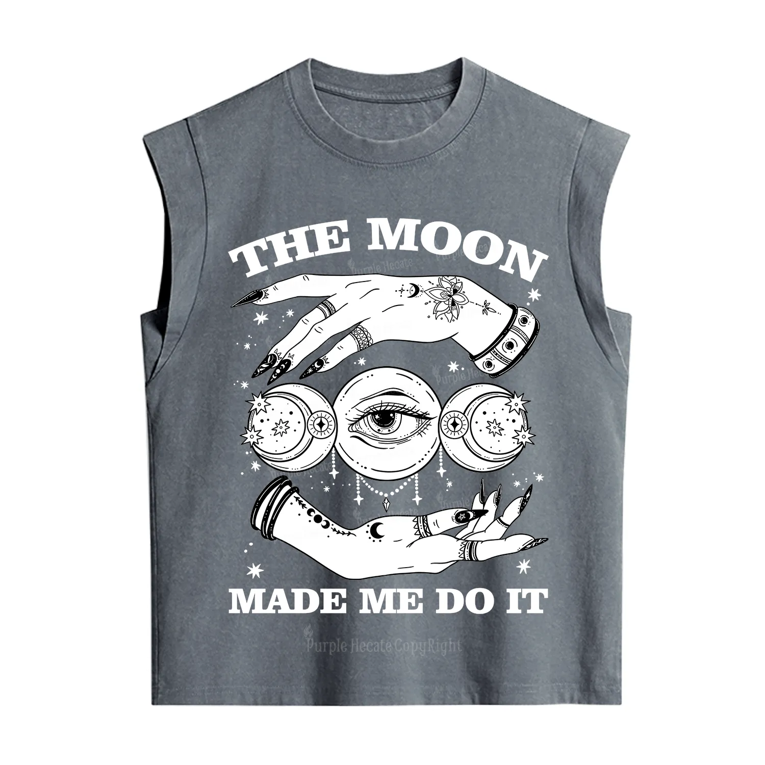 Purplehecate Funny The Moon Made Me Do It Vintage Washed Tank