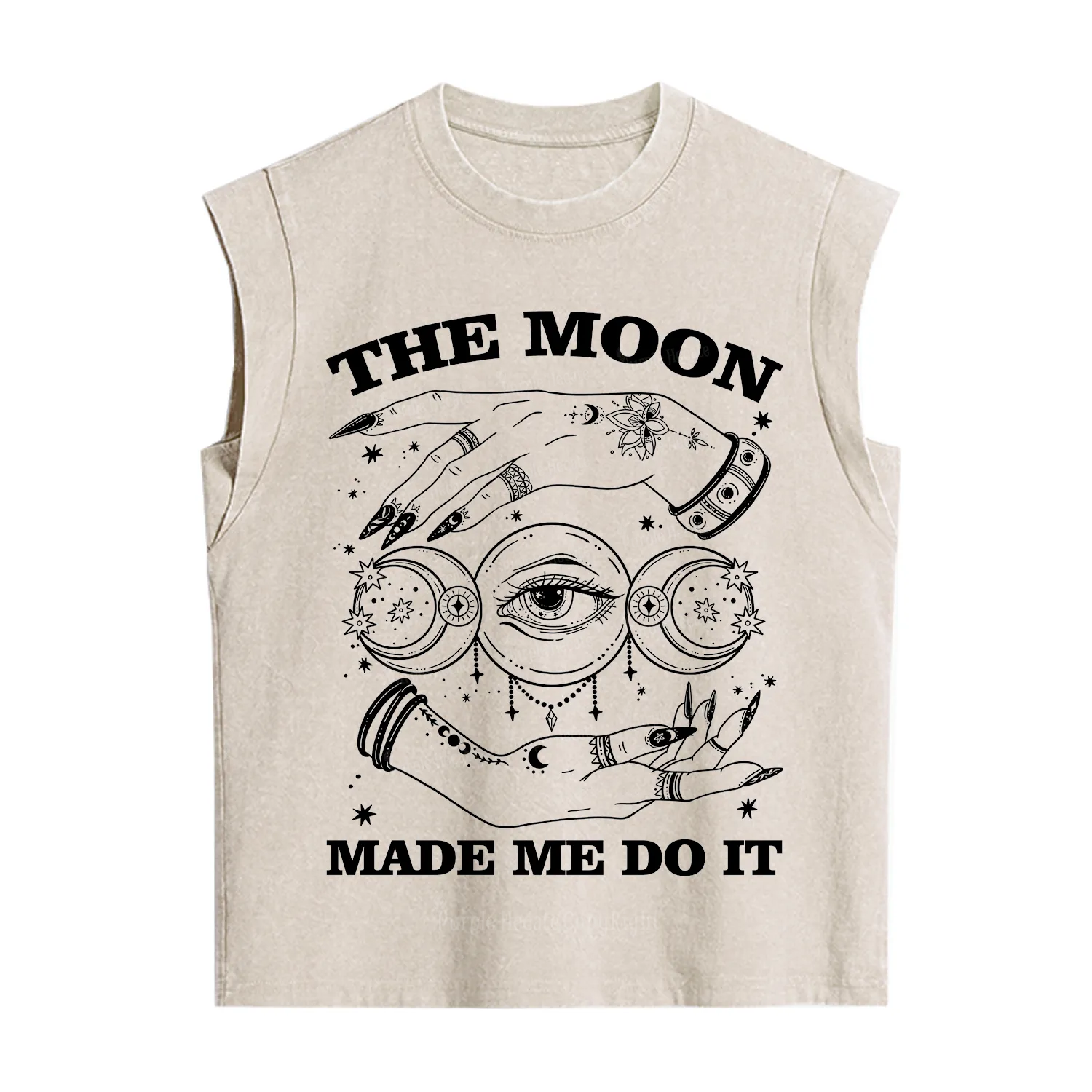 Purplehecate Funny The Moon Made Me Do It Vintage Washed Tank