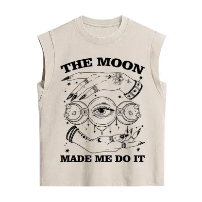 Purplehecate Funny The Moon Made Me Do It Vintage Washed Tank