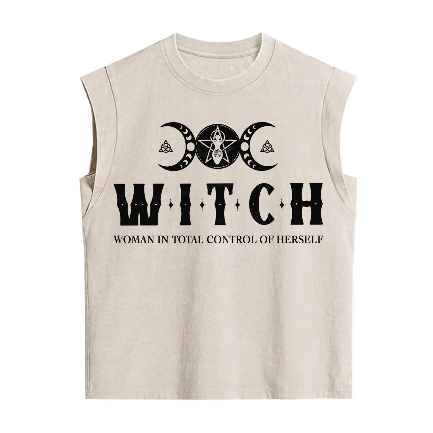 Purplehecate Hecate Woman in Total Control of Herself  Vintage Washed Tank