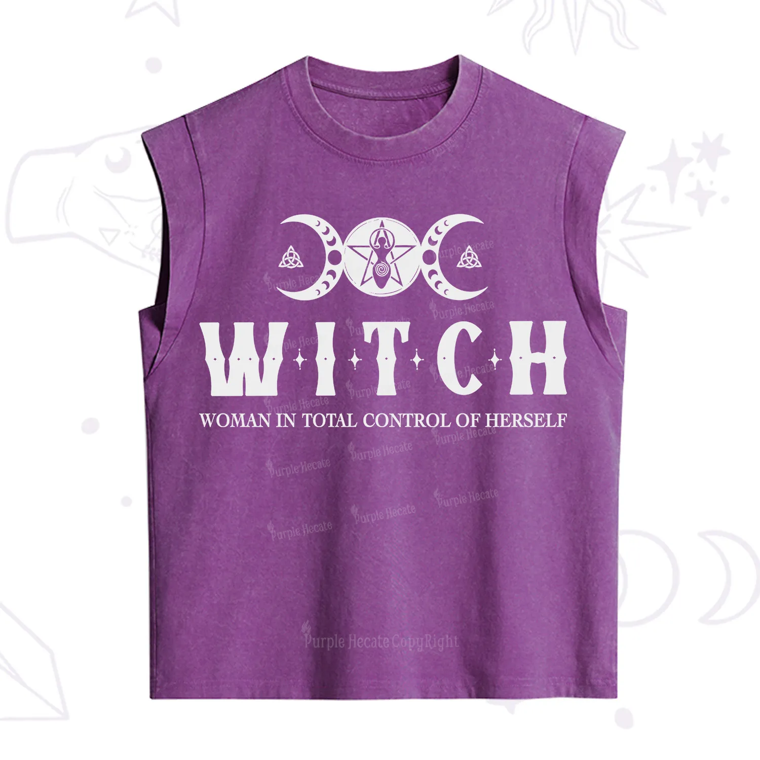 Purplehecate Hecate Woman in Total Control of Herself  Vintage Washed Tank