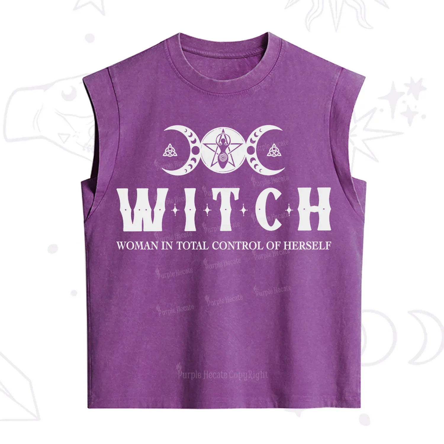 Purplehecate Hecate Woman in Total Control of Herself  Vintage Washed Tank
