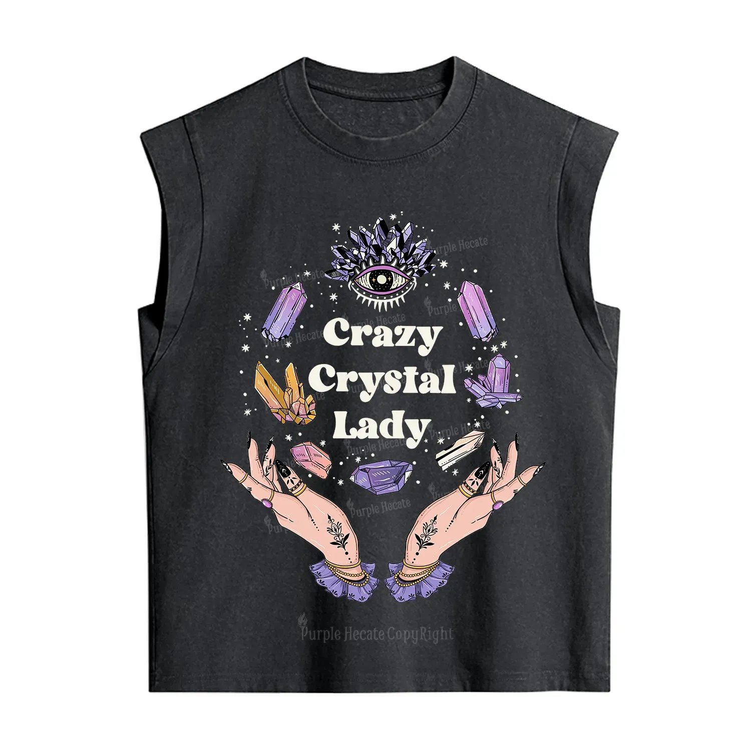 Purplehecate Crazy Crystal Lady Vintage Washed Tank