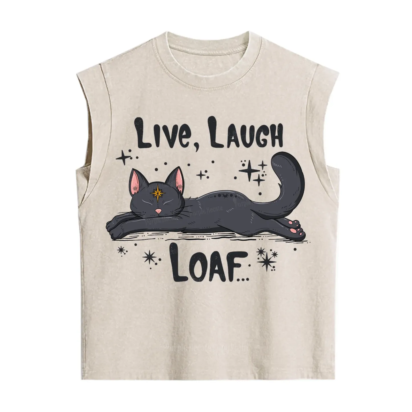 Purplehecate Live Laugh Loaf Vintage Washed Tank
