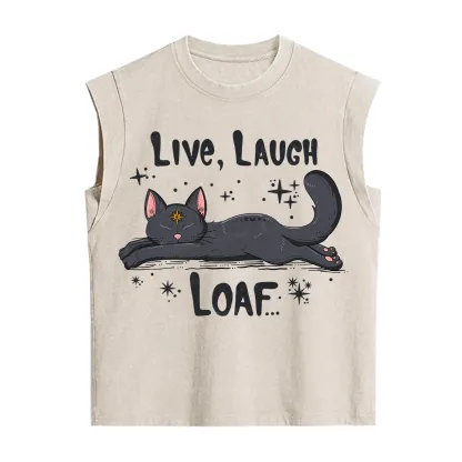 Purplehecate Live Laugh Loaf Vintage Washed Tank