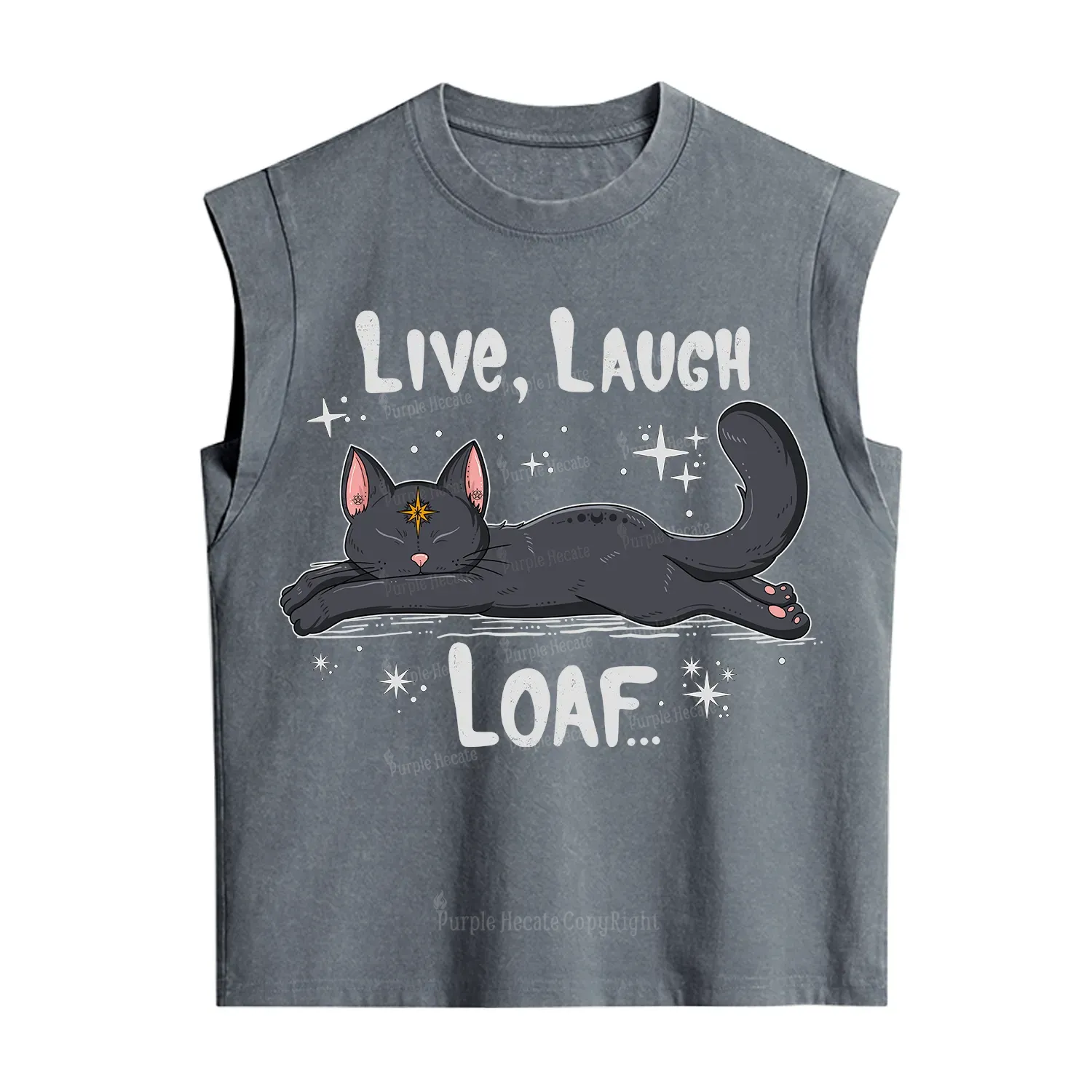 Purplehecate Live Laugh Loaf Vintage Washed Tank