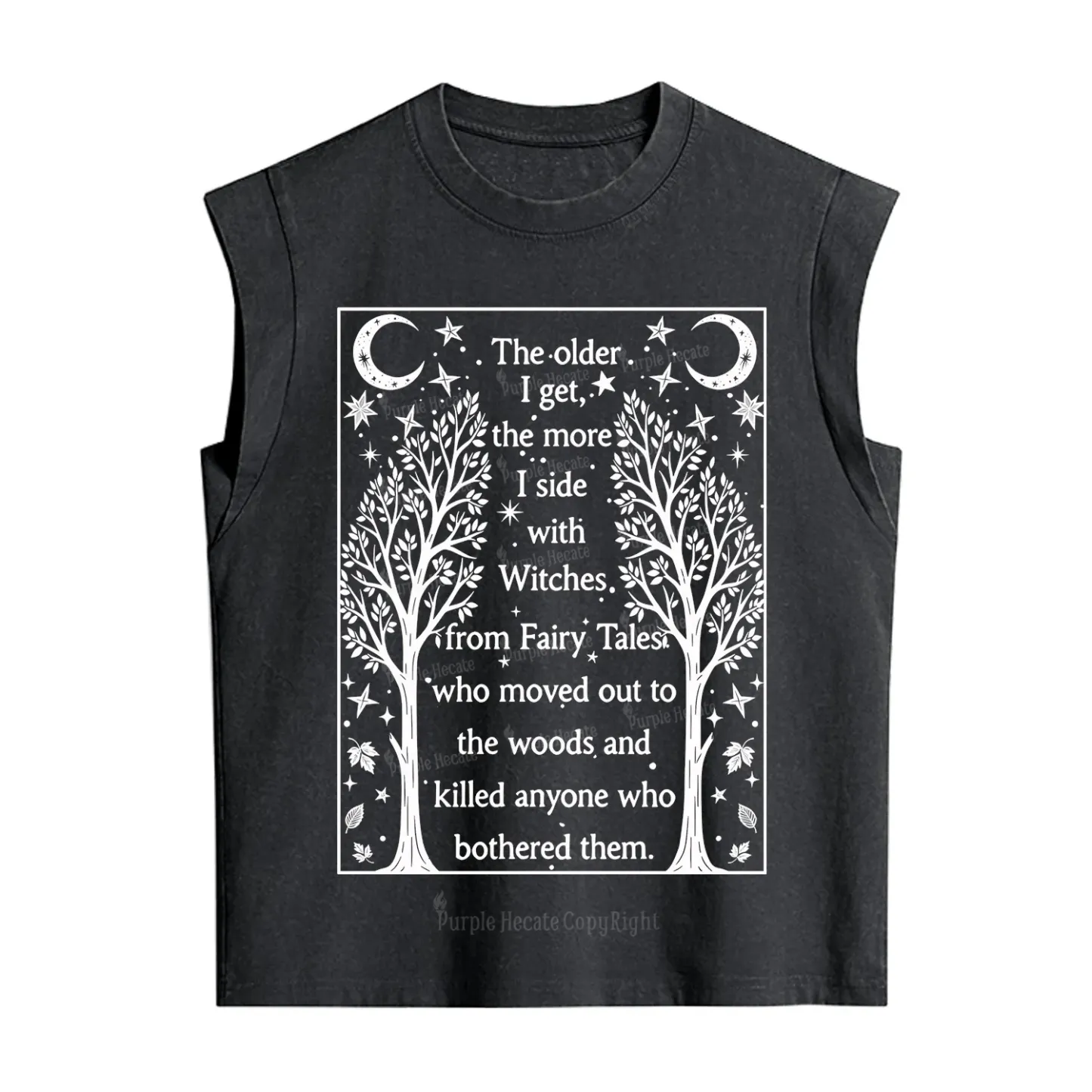 Purplehecate Side With Witches Vintage Washed Tank