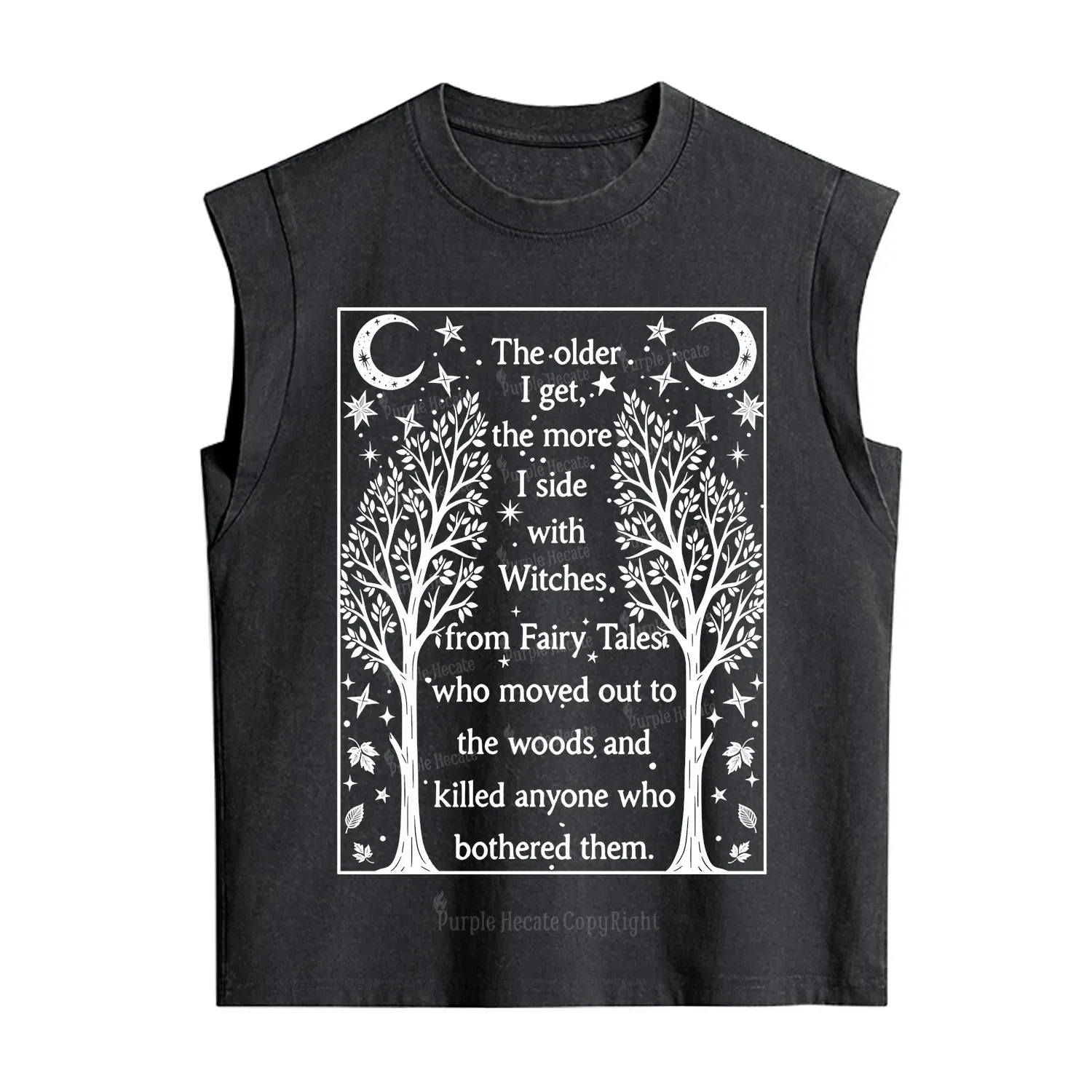 Purplehecate Side With Witches Vintage Washed Tank