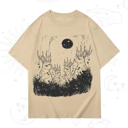 Purplehecate Moonlit Antler Bunny T-Shirt