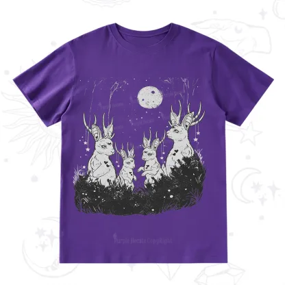 Purplehecate Moonlit Antler Bunny T-Shirt
