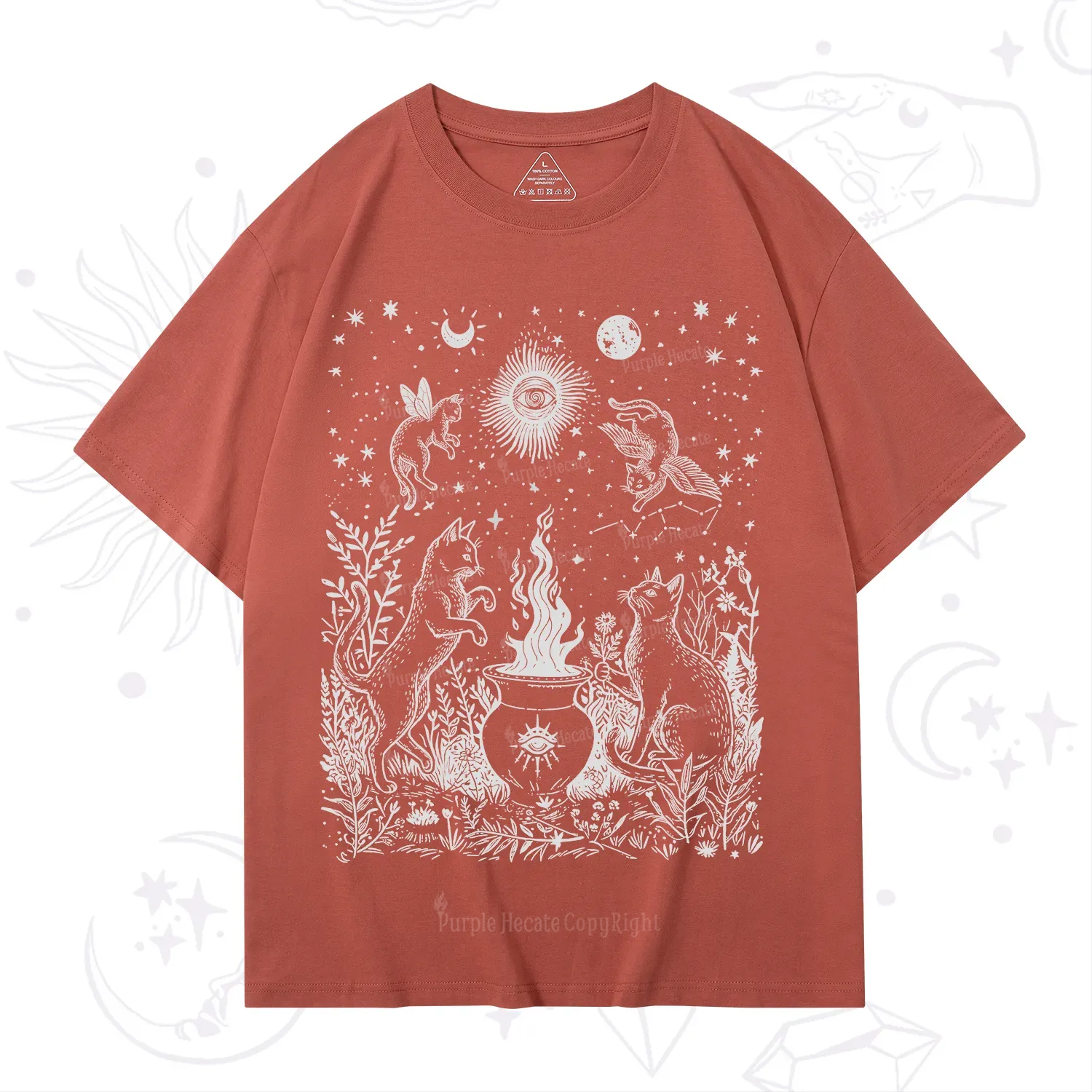Purplehecate Midnight Meowgic Moon Ritual T-Shirt