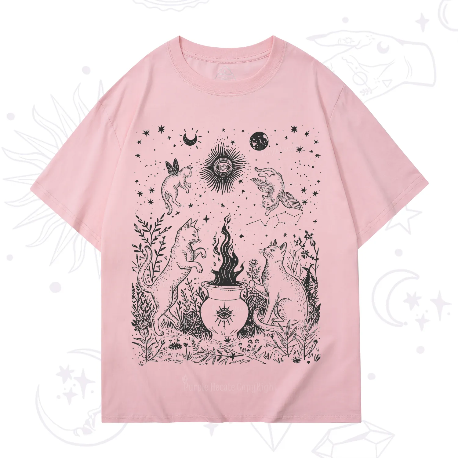 Purplehecate Midnight Meowgic Moon Ritual T-Shirt