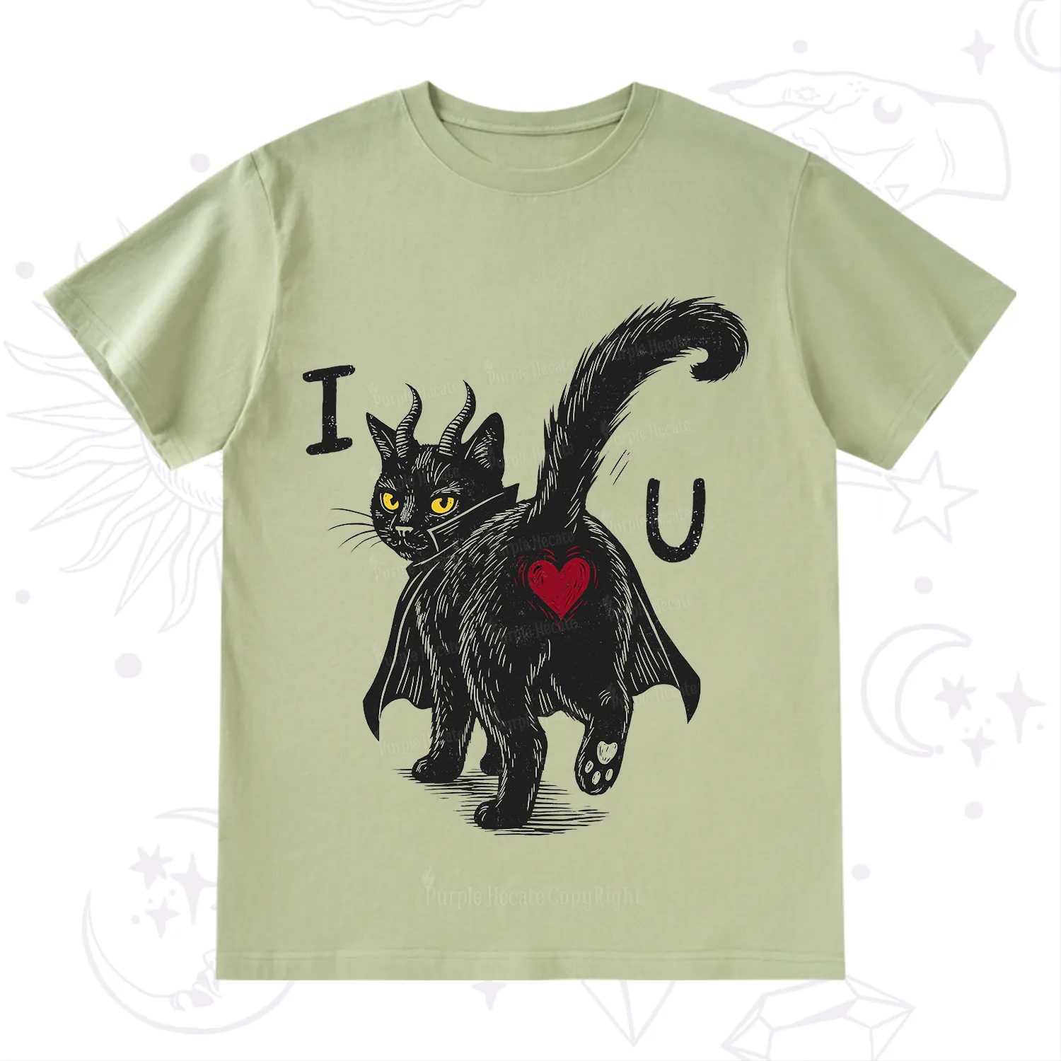 Purplehecate Bad Bad Evil Cat T-Shirt