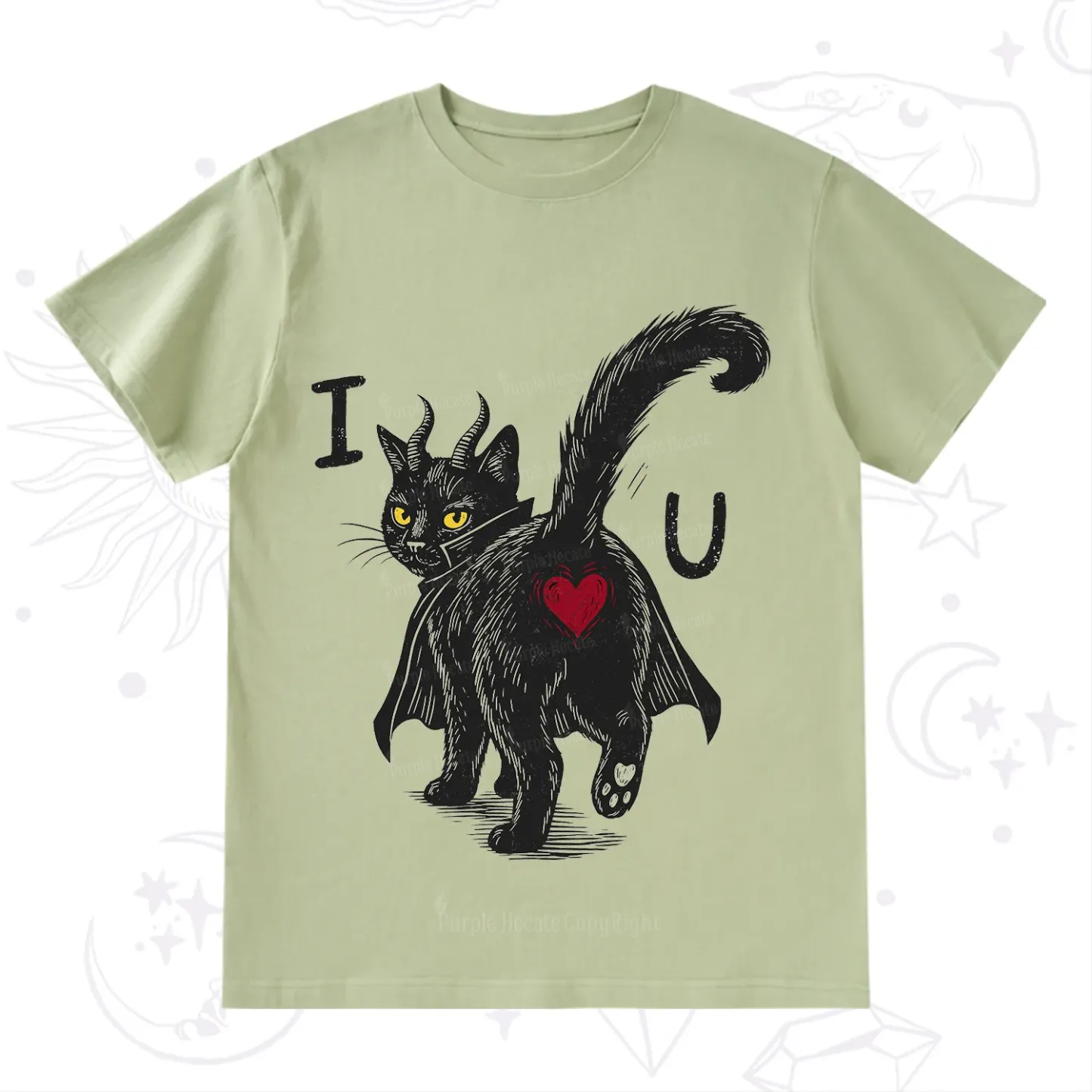 Purplehecate Bad Bad Evil Cat T-Shirt