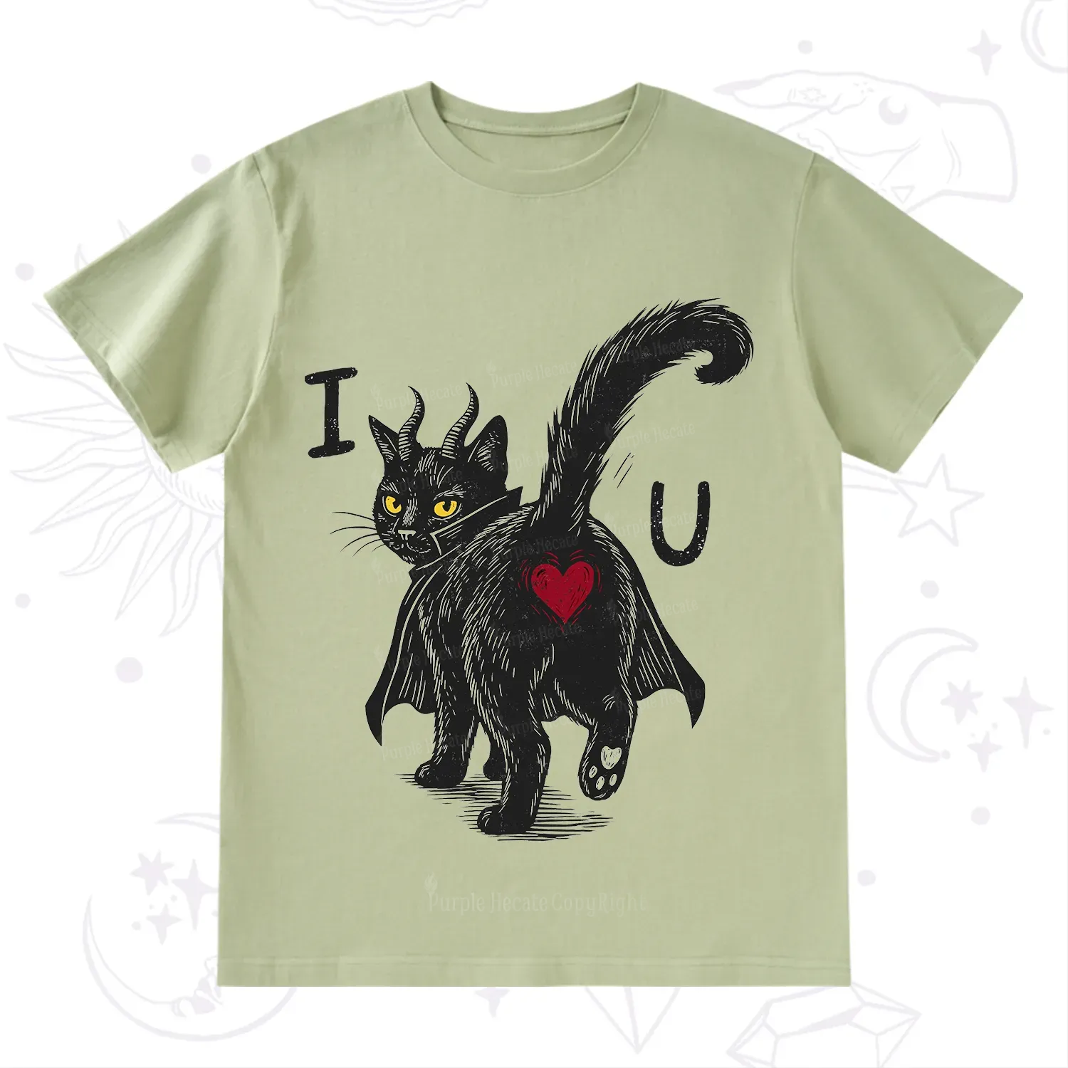 Purplehecate Bad Bad Evil Cat T-Shirt