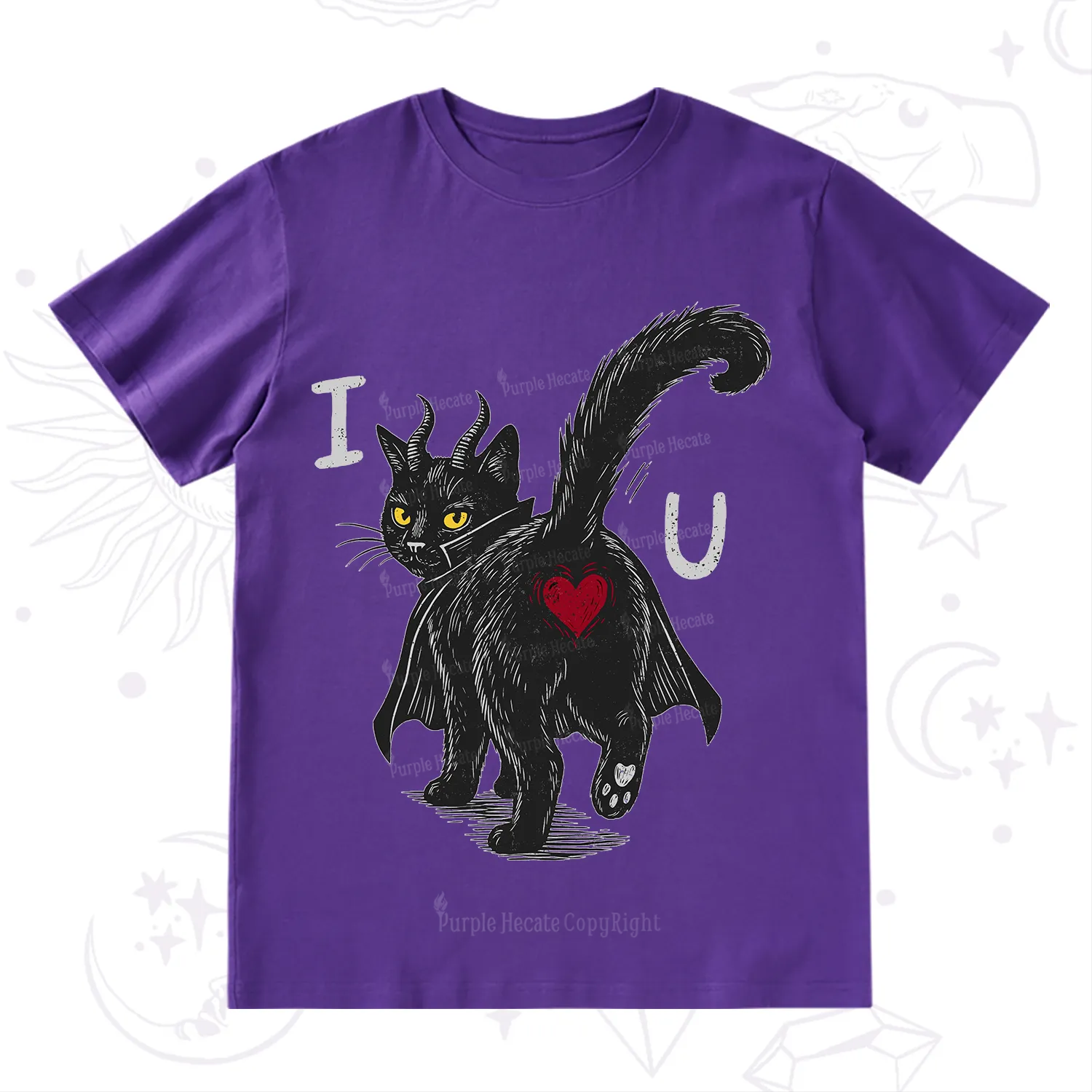Purplehecate Bad Bad Evil Cat T-Shirt