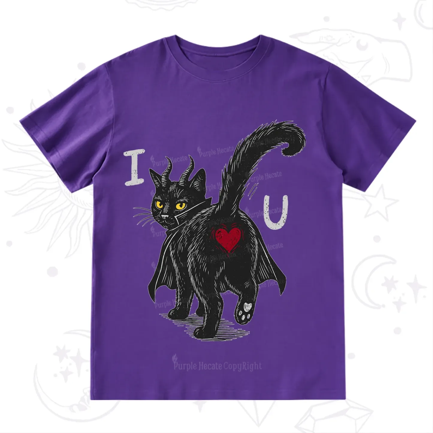 Purplehecate Bad Bad Evil Cat T-Shirt